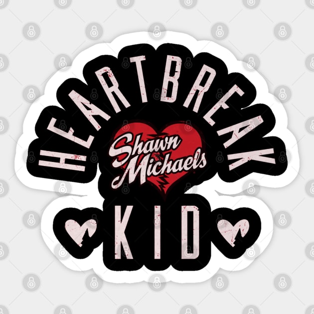 Shawn Michaels Heartbreak Kid Logo Sticker by MunMun_Design